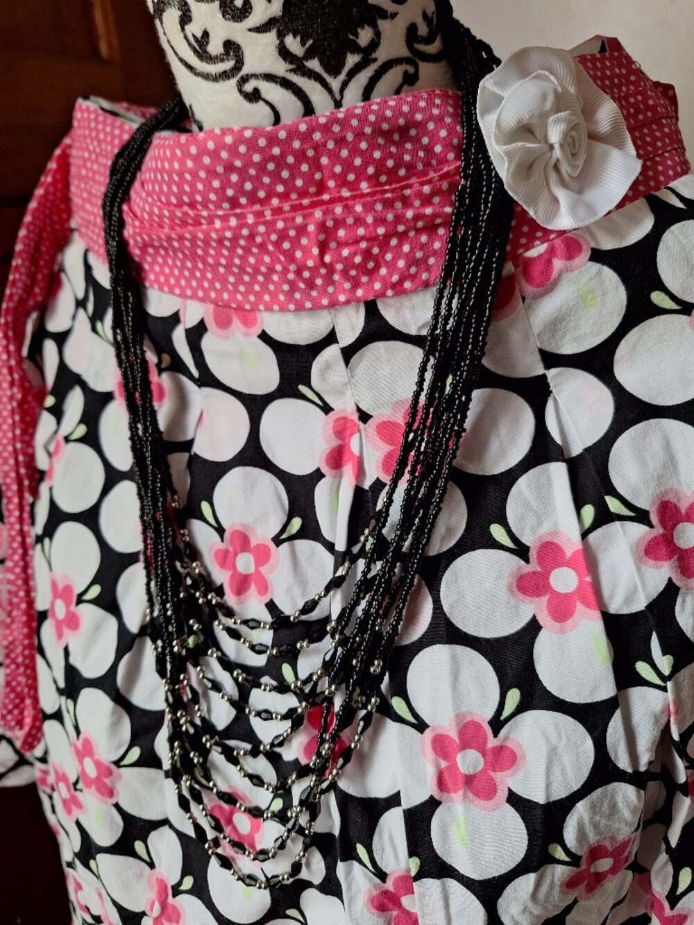 Black Beaded Necklace